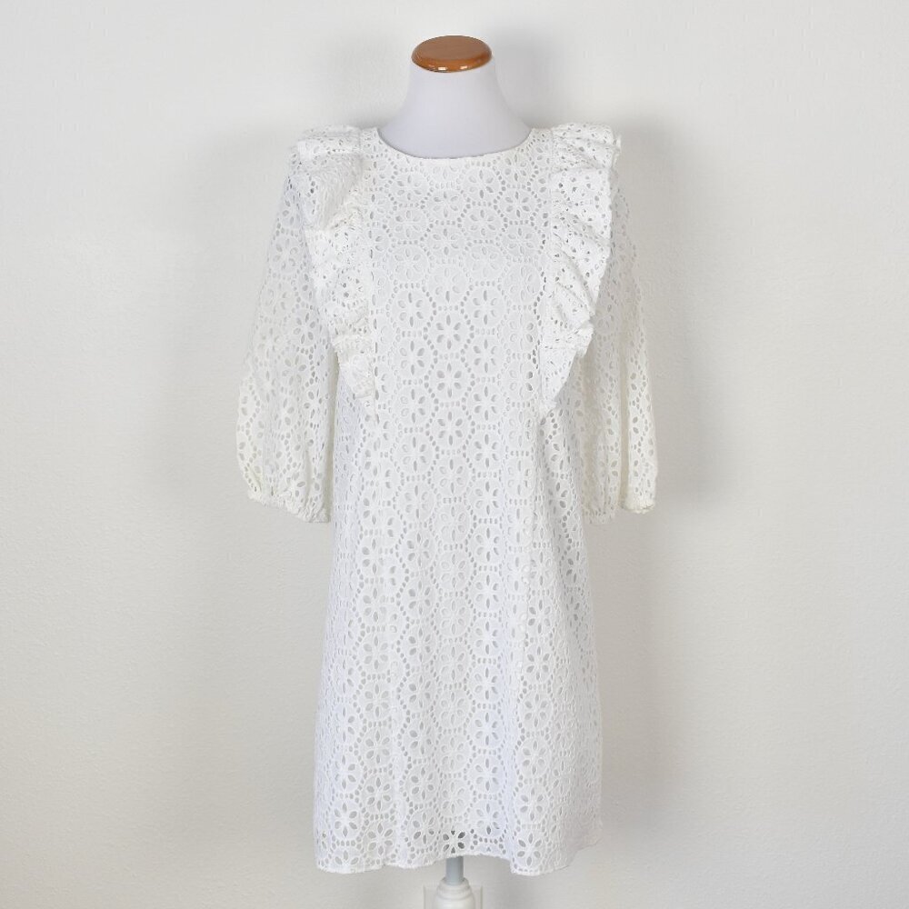 Lilly Pulitzer Primm Sand Dollar Eyelet Shift Dress White NEW - M